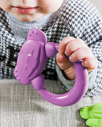 eKoala eKummy - Purple Ring Teether - Natural Bioplastic, 100% Biodegradable, Made in Italy Teethers