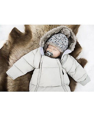 Elodie Details Baby Overall with Hood - Marble Grey - Lined with Double Zip Opening Snowsuits