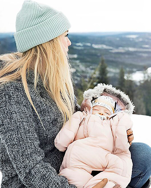 Elodie Details Baby Overall with Hood, Powder Pink - Lined with Double Zip Opening Coats