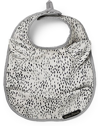 Elodie Details Waterproof Bib with Pocket - Dots of Fauna - Velcro closing Snap Bibs