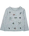 Emile et Ida Embroidered Long Sleeved T-Shirt, Woods - Cotton jersey Long Sleeves Tops