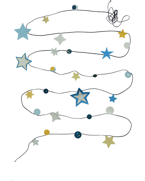 Engel Everlasting Stars Garland Blue - Glow In The Dark Wall Decorations