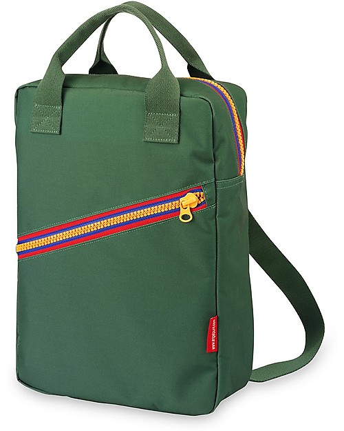 paar Slaapkamer Gooi Engel Large Retro-Style Backpack, Zipper Green 26 x 11 x 35 cm -  Eco-Friendly! unisex (bambini)