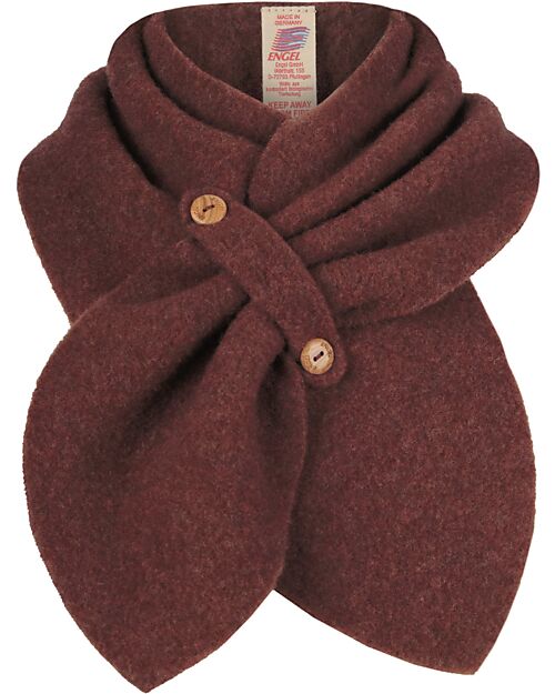 Engel Natur 100% Virgin Wool Scarf - Cinnamon Melange -  GOTS and IVN BEST Certified  - with Buttons Scarves