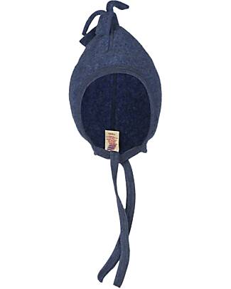 Engel Natur Baby Beanie - Blue Melange - 100% Virgin Wool - GOTS and IVN BEST Certified Winter Hats