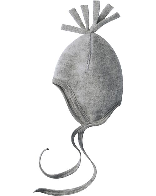 Engel Natur Baby Beanie - Grigio Chiaro Melange - 100% Virgin Wool - GOTS and IVN BEST Certified Winter Hats