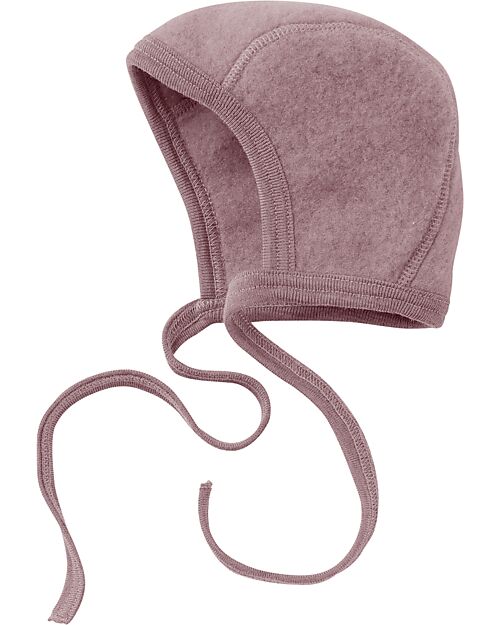 Engel Natur Baby Bonnet - Pink Melange - 100% Virgin Wool - GOTS and IVN BEST  Certified Newborn Hats