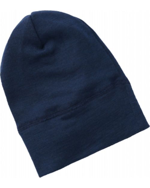 Engel Natur Baby Cap - Navy  - Virgin Wool and Silk - GOTS Certified Winter Hats
