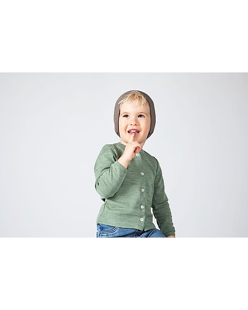 Engel Natur Baby Cap - Walnut - Virgin Wool and Silk - GOTS Certified Winter Hats