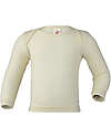 Engel Natur Baby Envelope-Neck T-Shirt, Long Sleeved - Ecru - Virgin Wool and Silk - GOTS Certified Long Sleeves Tops