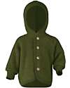 Engel Natur Hooded Jacket - Green Melange - 100% Organic Virgin Wool - GOTS and IVN BEST certified Jackets