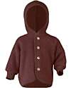 Engel Natur Hooded jacket with Wooden Buttons - Cinnamon Mélange - 100 % Virgin Wool Jackets