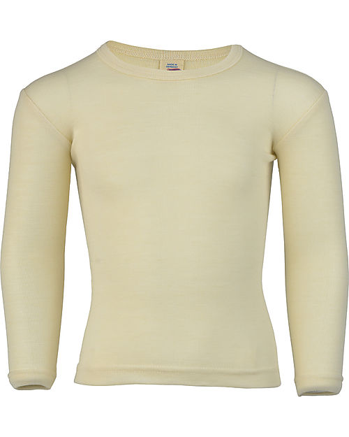 Engel Natur Long Sleeves Shirt - Ecru - Virgin Wool and Silk - GOTS Certified Long Sleeves Tops