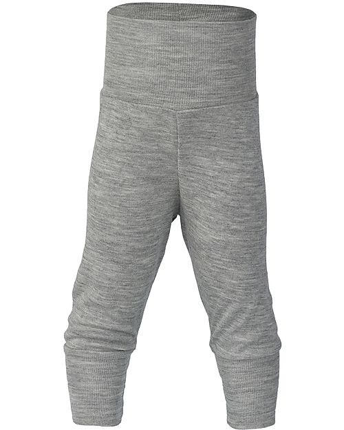 Engel Natur Newborn Pants - Grey Melange - Virgin Wool and Silk - GOTS Certified Trousers