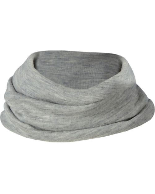 Engel Natur Round Scarf - Light Grey Melange - Virgin Wool and Silk - GOTS Certified Scarves