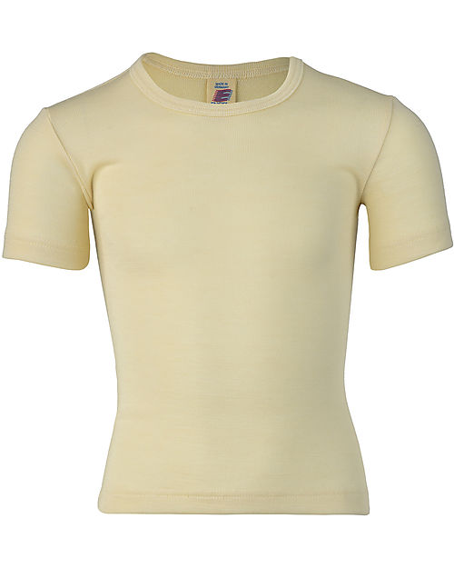 Engel Natur Short Sleeves Shirt - Ecru - Virgin Wool and Silk - GOTS Certified T-shirts