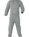 Engel Natur Sleepsuit - Grey - Wool and Silk - GOTS certified Babygrows