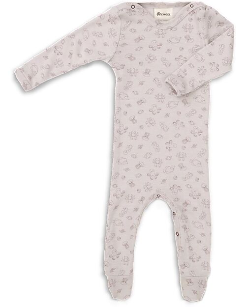 Engel Natur Sleepsuit - Magnolia - Wool and Silk - GOTS certified Babygrows