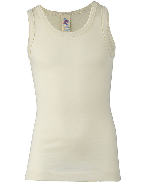 Engel Natur Sleeveless Tank Top - Ecru - Virgin Wool and Silk - GOTS Certified Vests