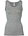 Engel Natur Sleeveless Tank Top - Light Grey Melange - Virgin Wool and Silk - GOTS Certified Vests