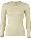 Engel Natur Woman Long Sleeves Shirt - Natur - Virgin Wool and Silk - GOTS Certified Long Sleeves Tops