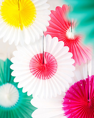 Engel Paper Flower White and Pink - 32cm Bunting