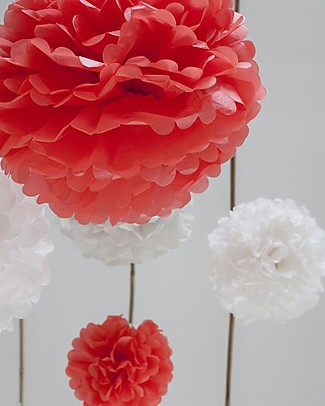 Engel Pompom Small Neon - Orange Bunting