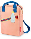 Engel Small Retro-Style BackPack, Zipper Pink 22 x 28 x 7 cm - Eco-Friendly! Kindergarten Backpacks