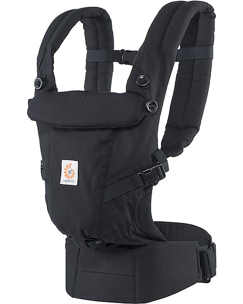 ErgoBaby Adapt Baby Carrier - Black - 100% Premium Cotton Baby Carriers