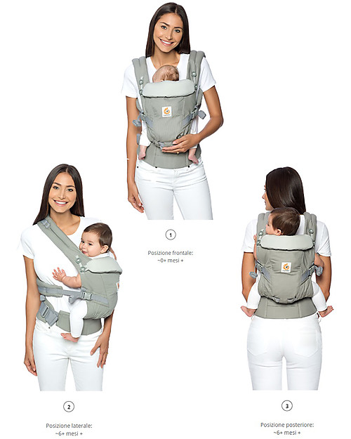 ErgoBaby Adapt Baby Carrier - Black - 100% Premium Cotton Baby Carriers