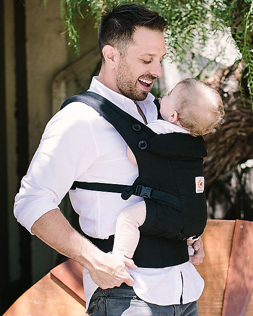 ErgoBaby Adapt Baby Carrier - Black - 100% Premium Cotton Baby Carriers