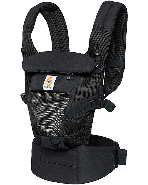 ErgoBaby Adapt Baby Carrier - Cool Air Onyx Black - from Birth Baby Carriers