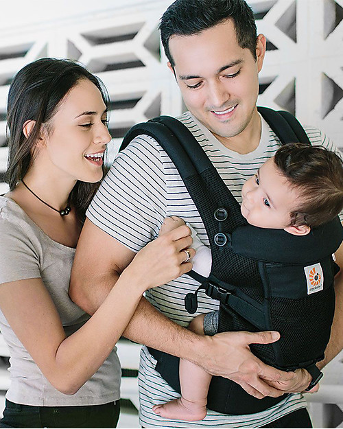 ErgoBaby Adapt Baby Carrier - Cool Air Onyx Black - from Birth Baby Carriers