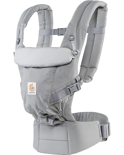 ErgoBaby Adapt Baby Carrier - Pearl Grey - 100% Premium Cotton Baby Carriers