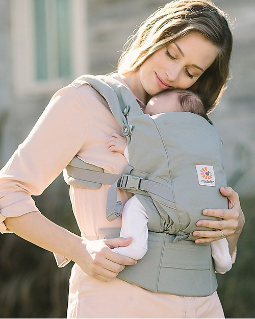 ErgoBaby Adapt Baby Carrier - Pearl Grey - 100% Premium Cotton Baby Carriers
