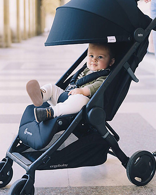 ErgoBaby Metro Stroller Black, Compact and Lightweight - Certified Ergonomic Lights Strollers