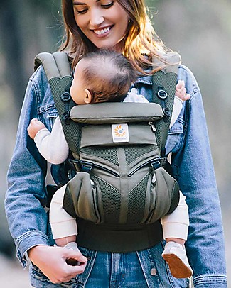 ErgoBaby Omni 360 All-you-Need Baby Carrier - Cool Air Mesh Khaki Green Baby Carriers