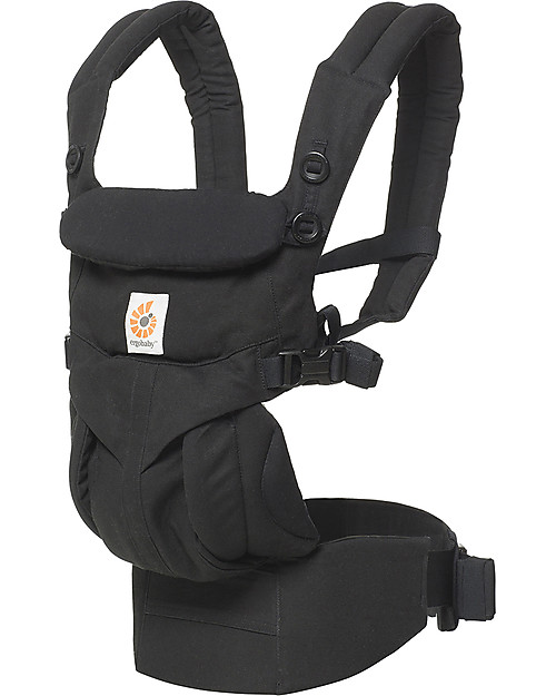 ErgoBaby Omni 360 All-you-Need Baby Carrier - Pure Black - Cotton - Forward Facing Option! Baby Carriers
