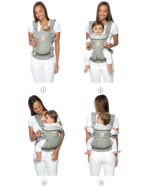 ErgoBaby Omni 360 All-you-Need Baby Carrier - Pure Black - Cotton - Forward Facing Option! Baby Carriers
