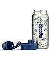 ergobag Bottle with easy-to-drink opening - 500 ml - Dino Blue - BPA free Non-Thermal Water Bottles