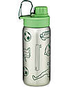 ergobag Bottle with easy-to-drink opening - 500 ml - Football Green - BPA free Non-Thermal Water Bottles