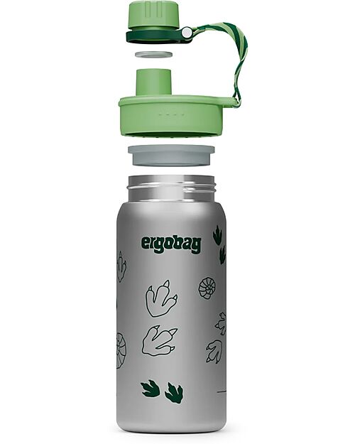 ergobag Bottle with easy-to-drink opening - 500 ml - Jungle - BPA free Thermos Bottles