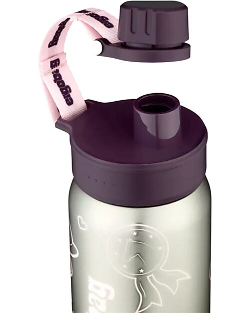 ergobag Bottle with easy-to-drink opening - 500 ml - Lilac - BPA free Non-Thermal Water Bottles
