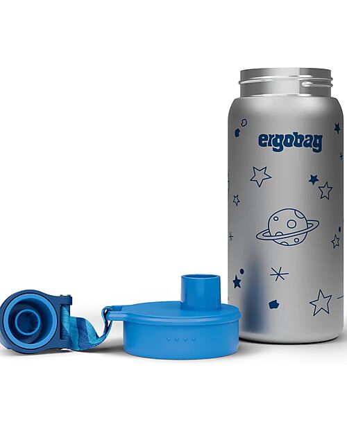 ergobag Bottle with easy-to-drink opening - 500 ml - Stars - BPA free Thermos Bottles