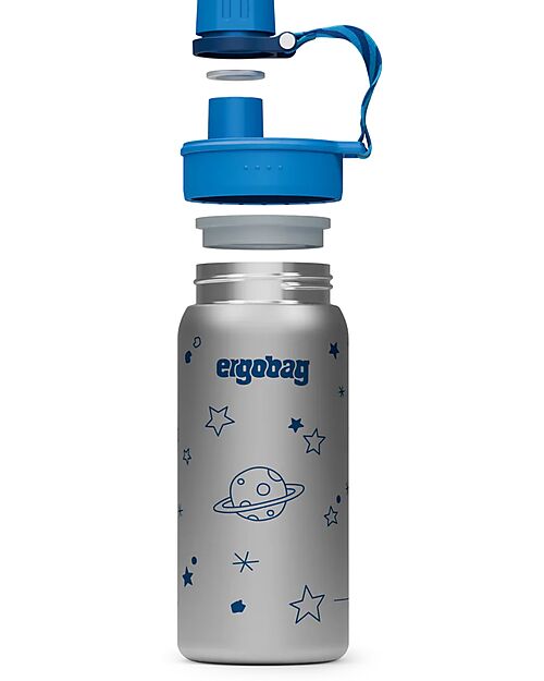 ergobag Bottle with easy-to-drink opening - 500 ml - Stars - BPA free Thermos Bottles