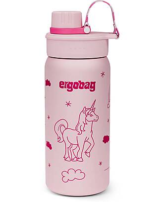 ergobag Bottle with easy-to-drink opening - 500 ml - Unicorn - BPA free Thermos Bottles
