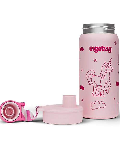 ergobag Bottle with easy-to-drink opening - 500 ml - Unicorn - BPA free Thermos Bottles