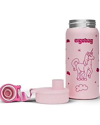 ergobag Bottle with easy-to-drink opening - 500 ml - Unicorn - BPA free Thermos Bottles