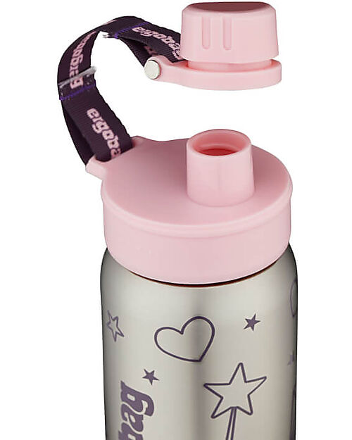 ergobag Bottle with easy-to-drink opening - 500 ml - Unicorn Pink - BPA free Non-Thermal Water Bottles