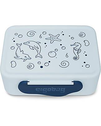 ergobag Dolphin Snack Box - Blue - 17x7x14 cm Snack Boxes